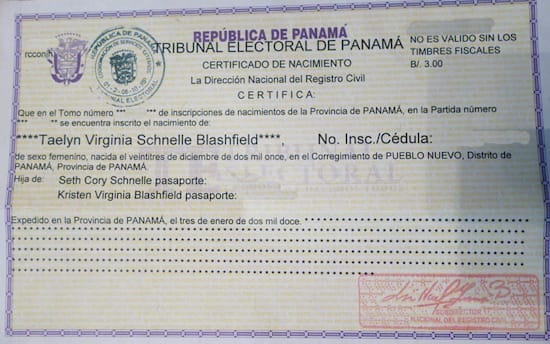 Cómo puedo obtener una copia de mi certificado de nacimiento en Panamá